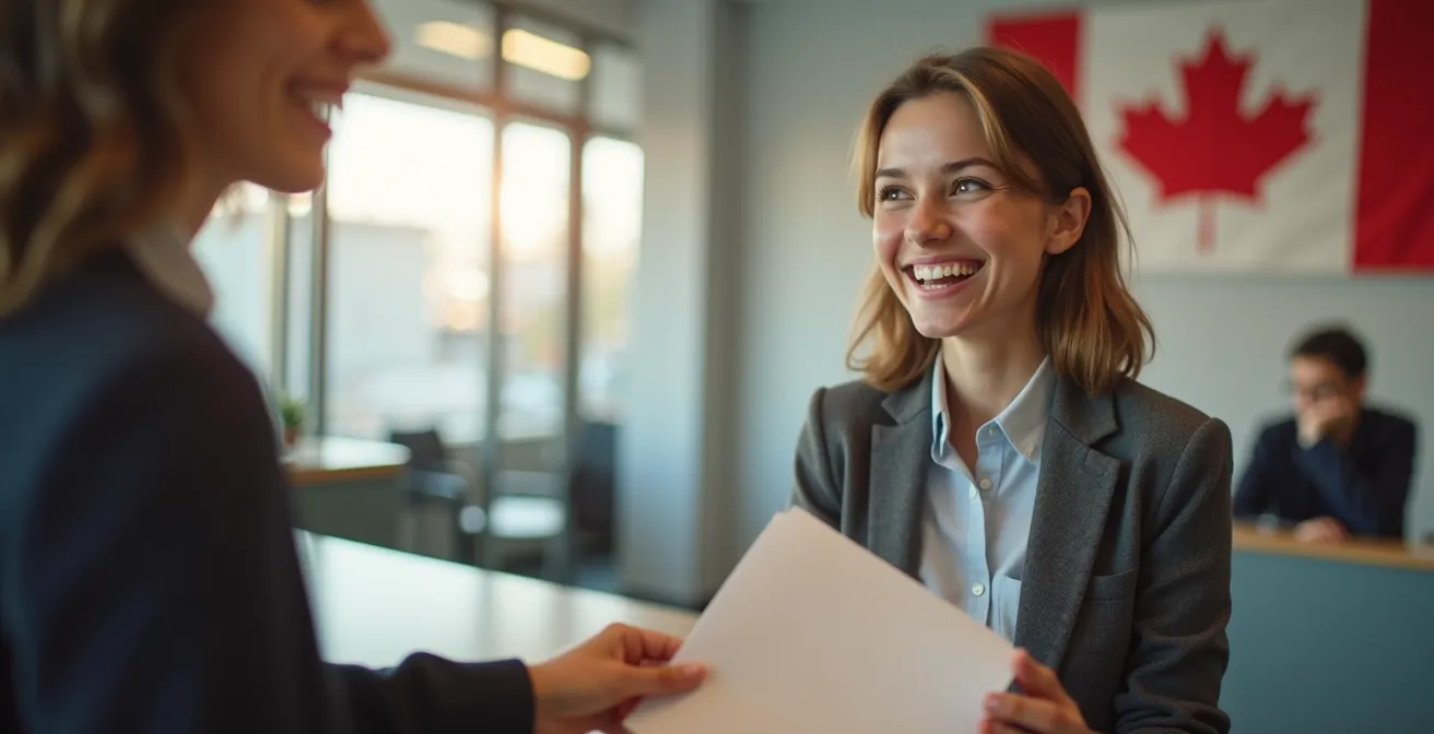 Visualisation du parcours simplifié pour obtenir un PVT Canada