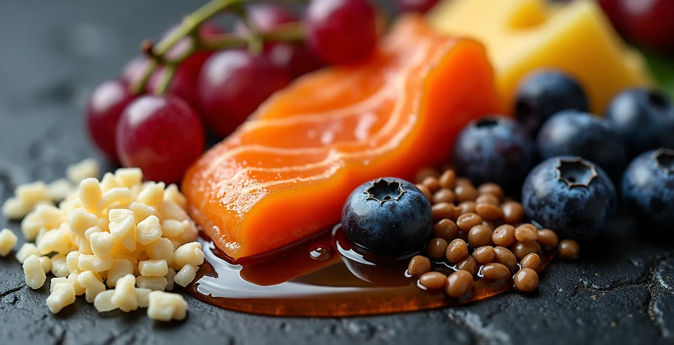 Arrangement artistique de produits emblématiques des différentes régions canadiennes